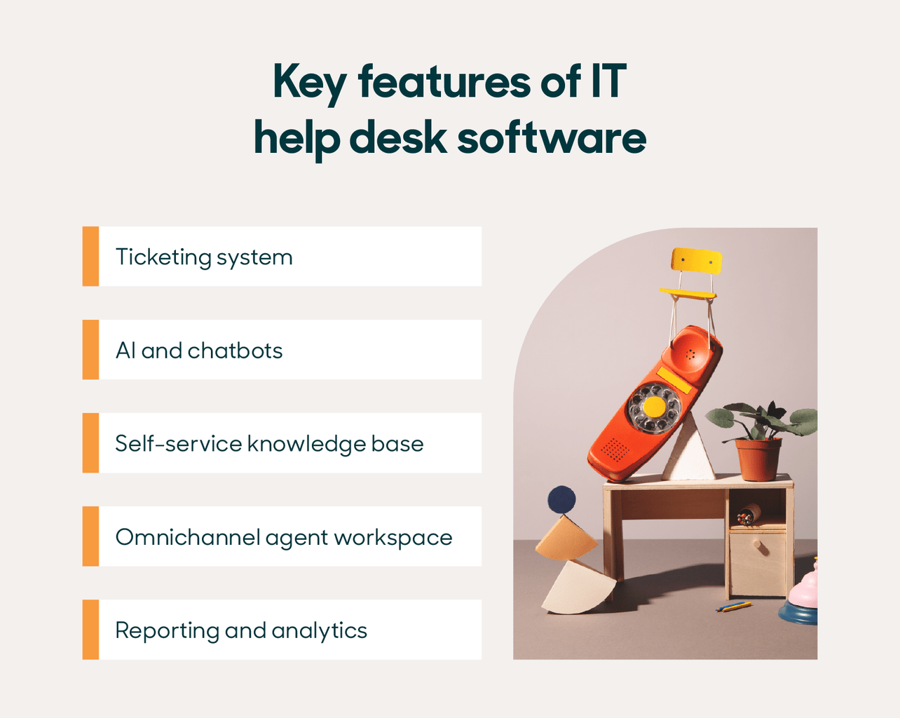 Key features of IT help desk software