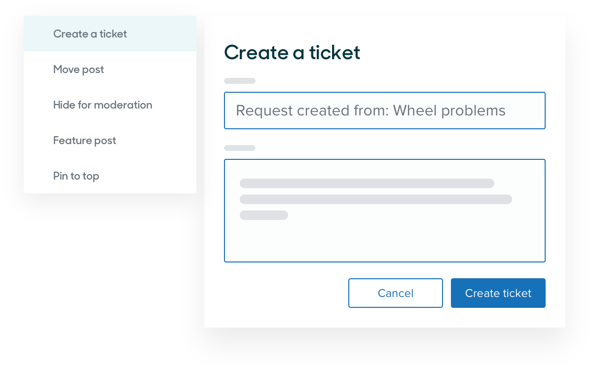 Create tickets from Community Forum posts